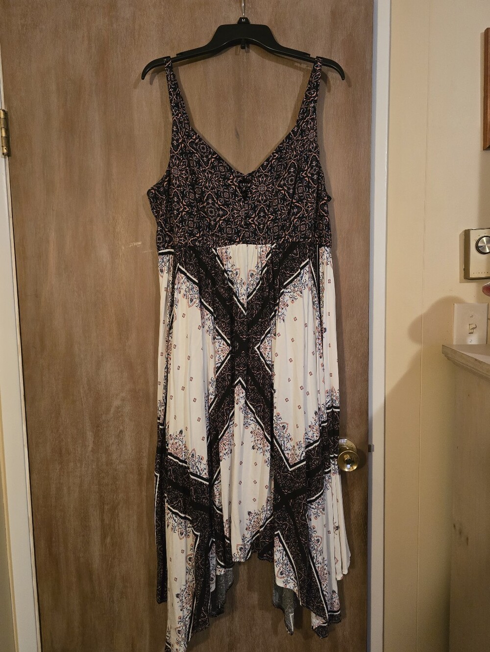 Torrid Black Navy and Blush Floral Dress